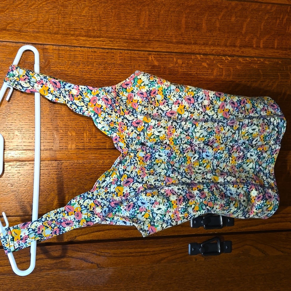 Kimchi Blue Floral Crop Top in Yellow, Pink, Blue & Green